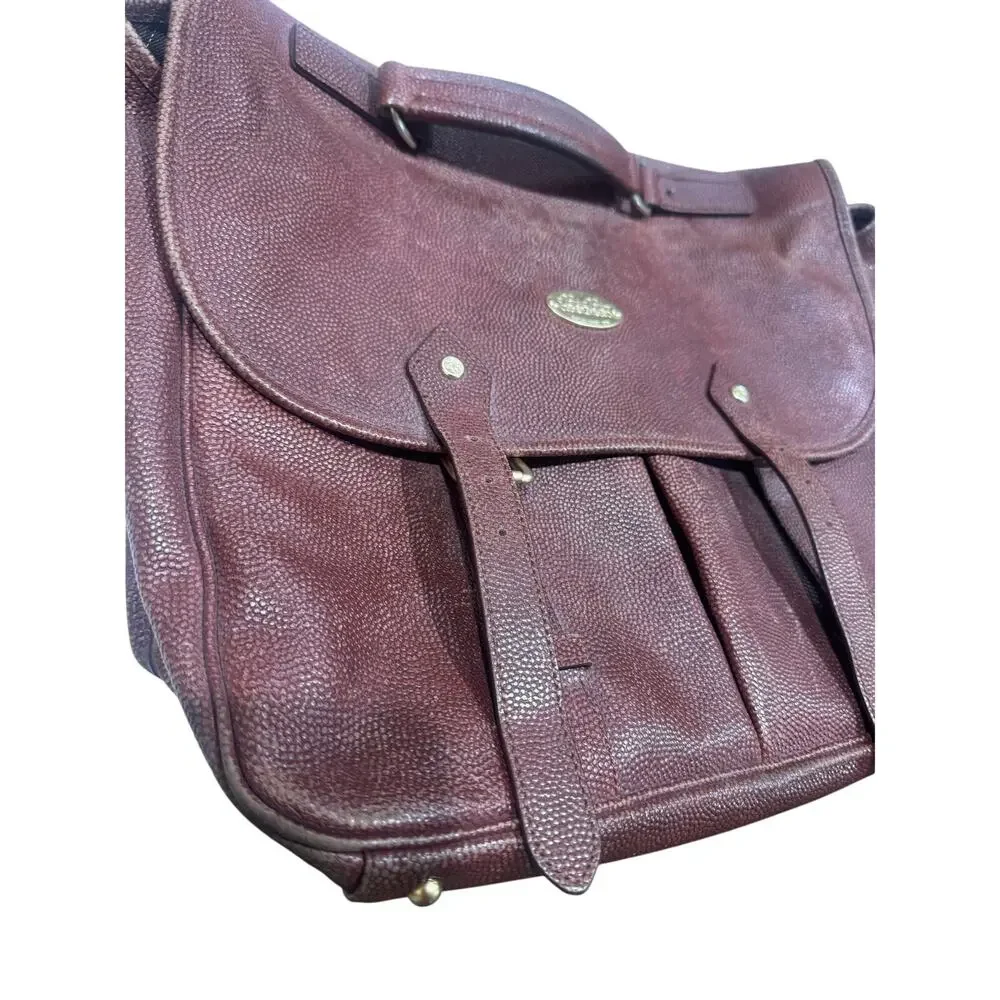 Vintage Brooks Brothers leather messenger bag